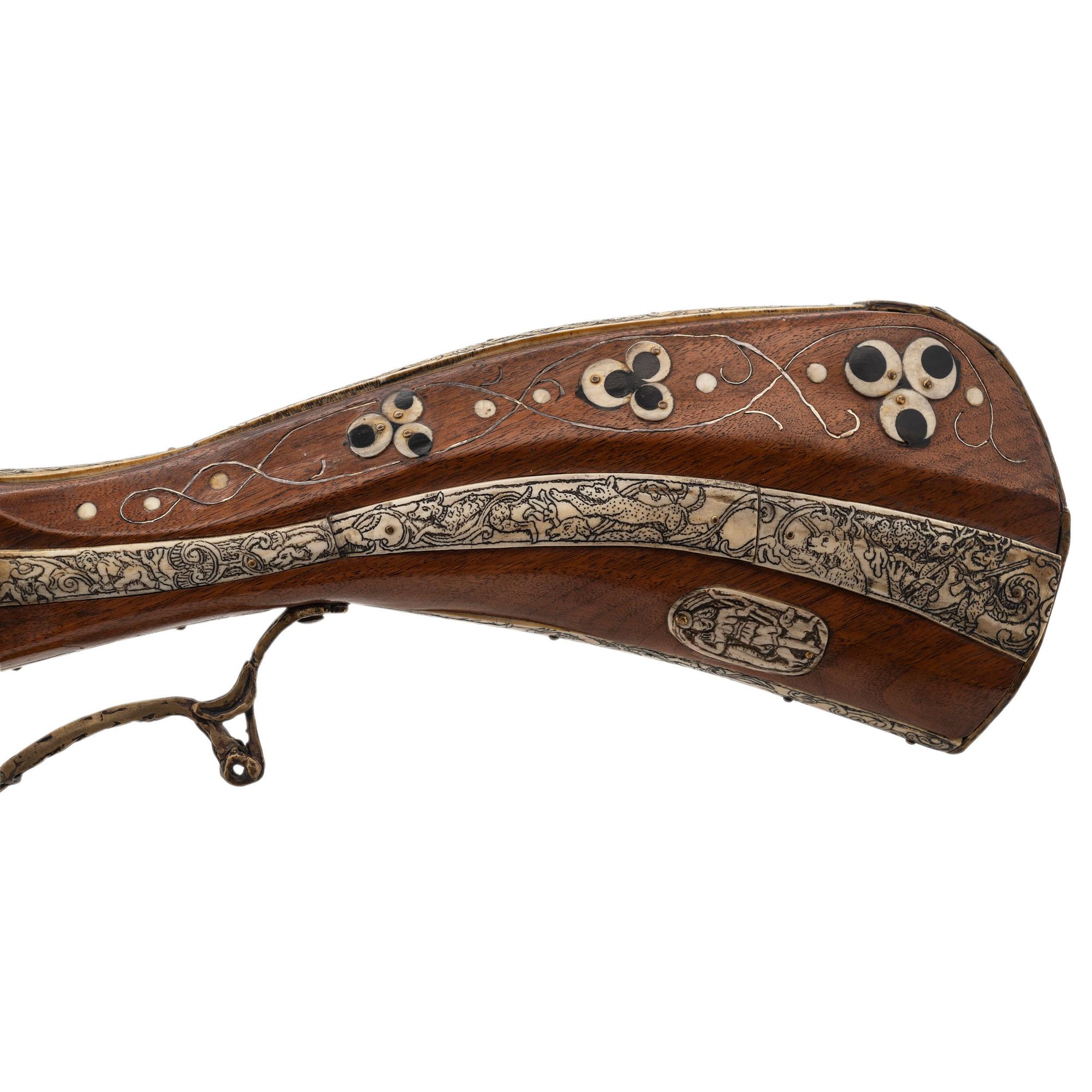 Contemporary Franco-German Snaphaunce Rifle with Venus Motifs