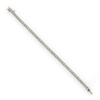 Platinum and Diamond Line Bracelet