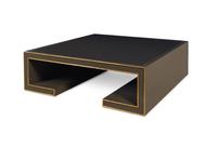 A Contemporary Oversized Painted and Parcel Gilt Cocktail Table