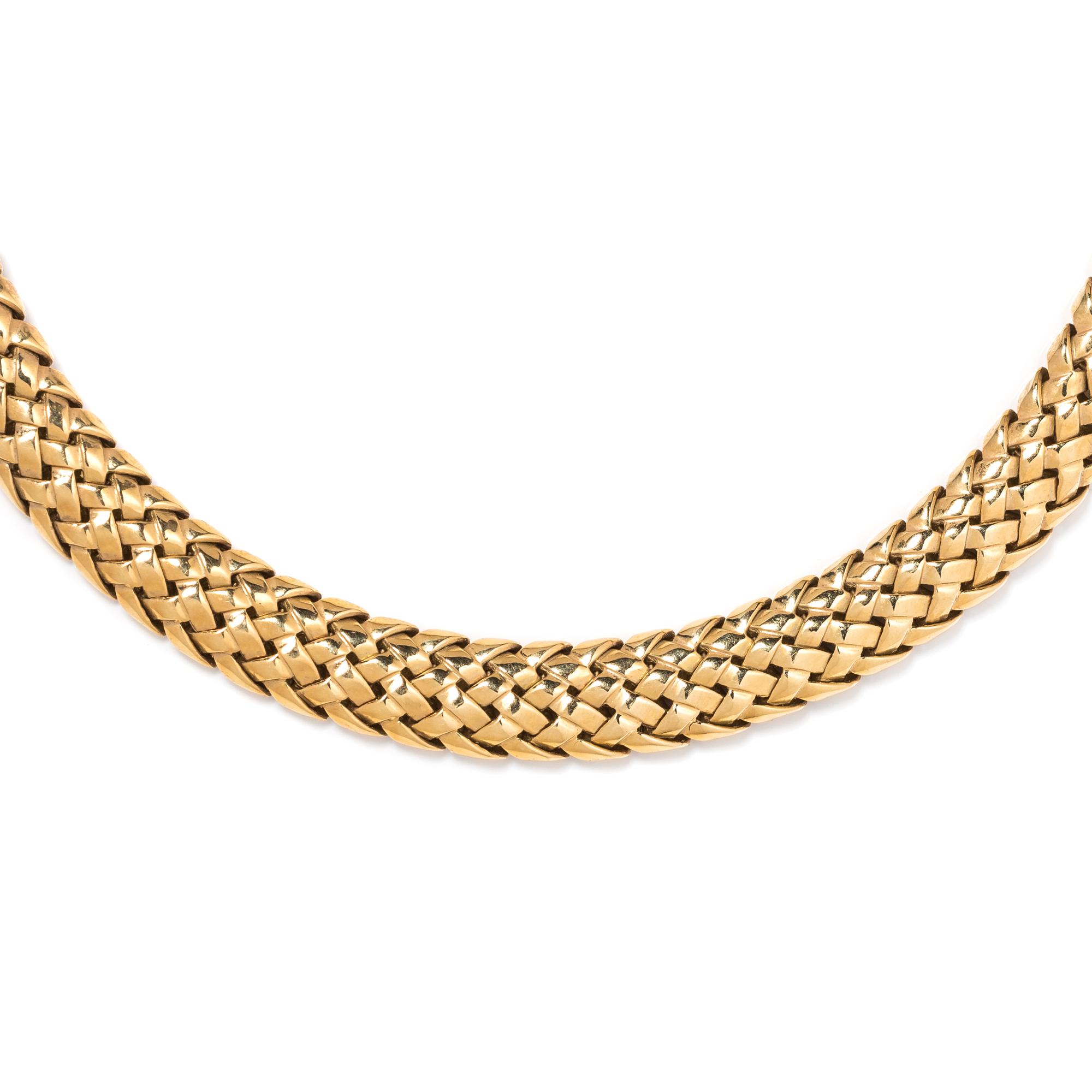 TIFFANY & CO., YELLOW GOLD 'VANNERIE' SET