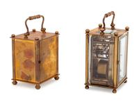 Two French Brass Carriage Clocks
