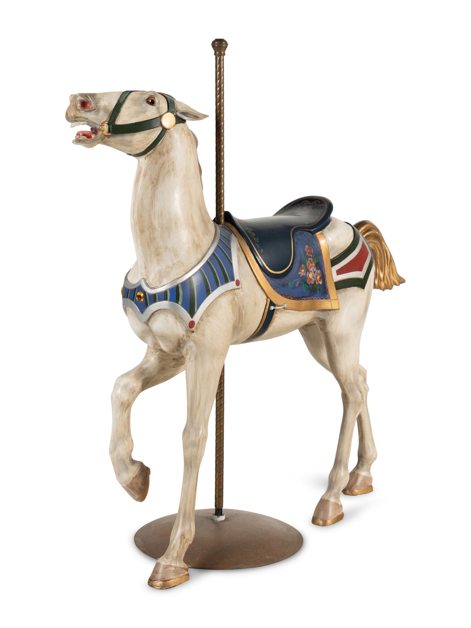 A Painted Composition Carousel Horse