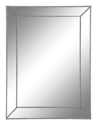 A Modern Silvered Frame Cushion Panel Mirror