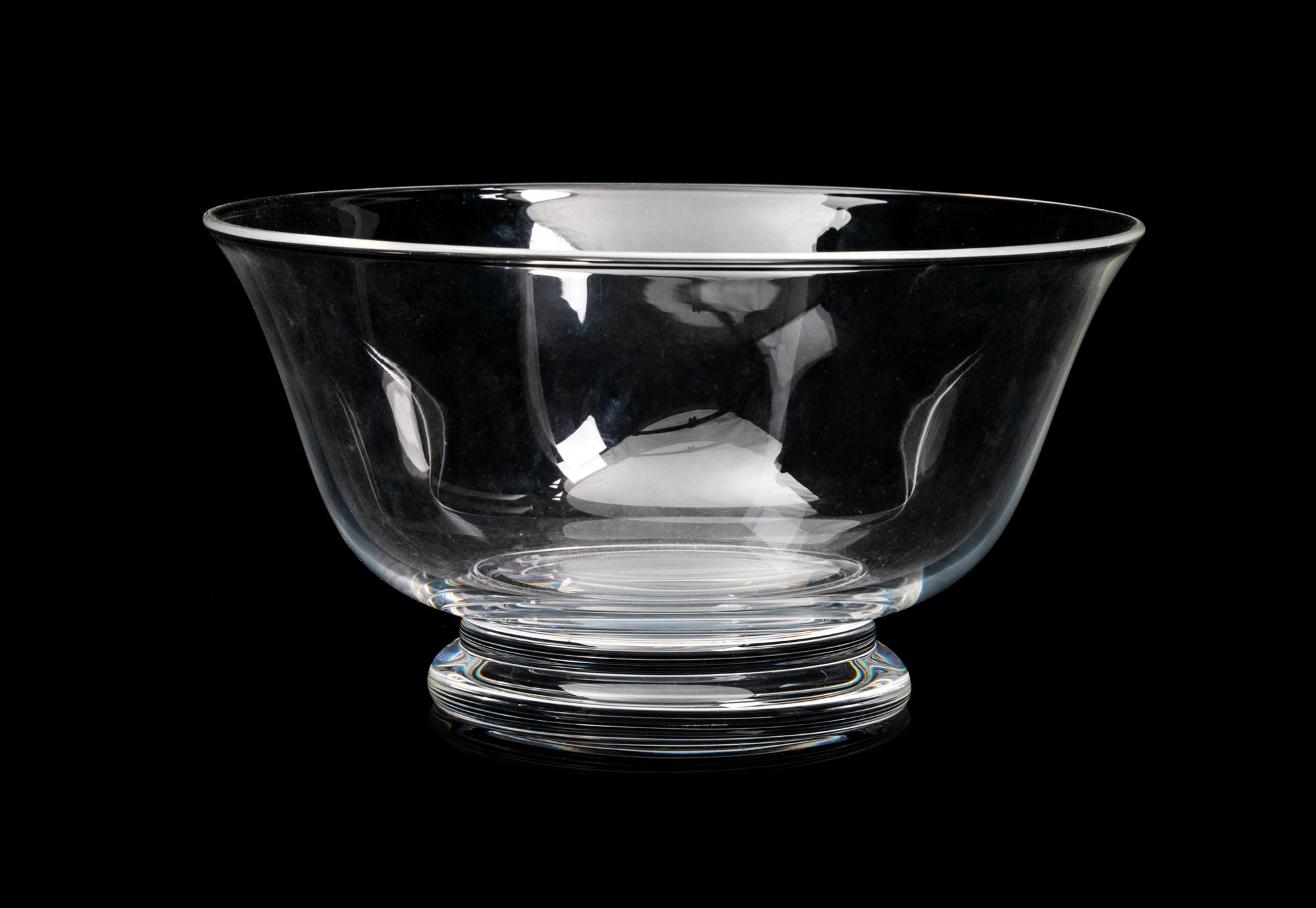 A Steuben Footed Bowl Diameter 8 inches.