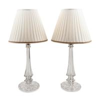 A Pair of Cut Glass Lamps