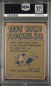 A Group of 1972 Topps High Number PSA Graded Football Cards,