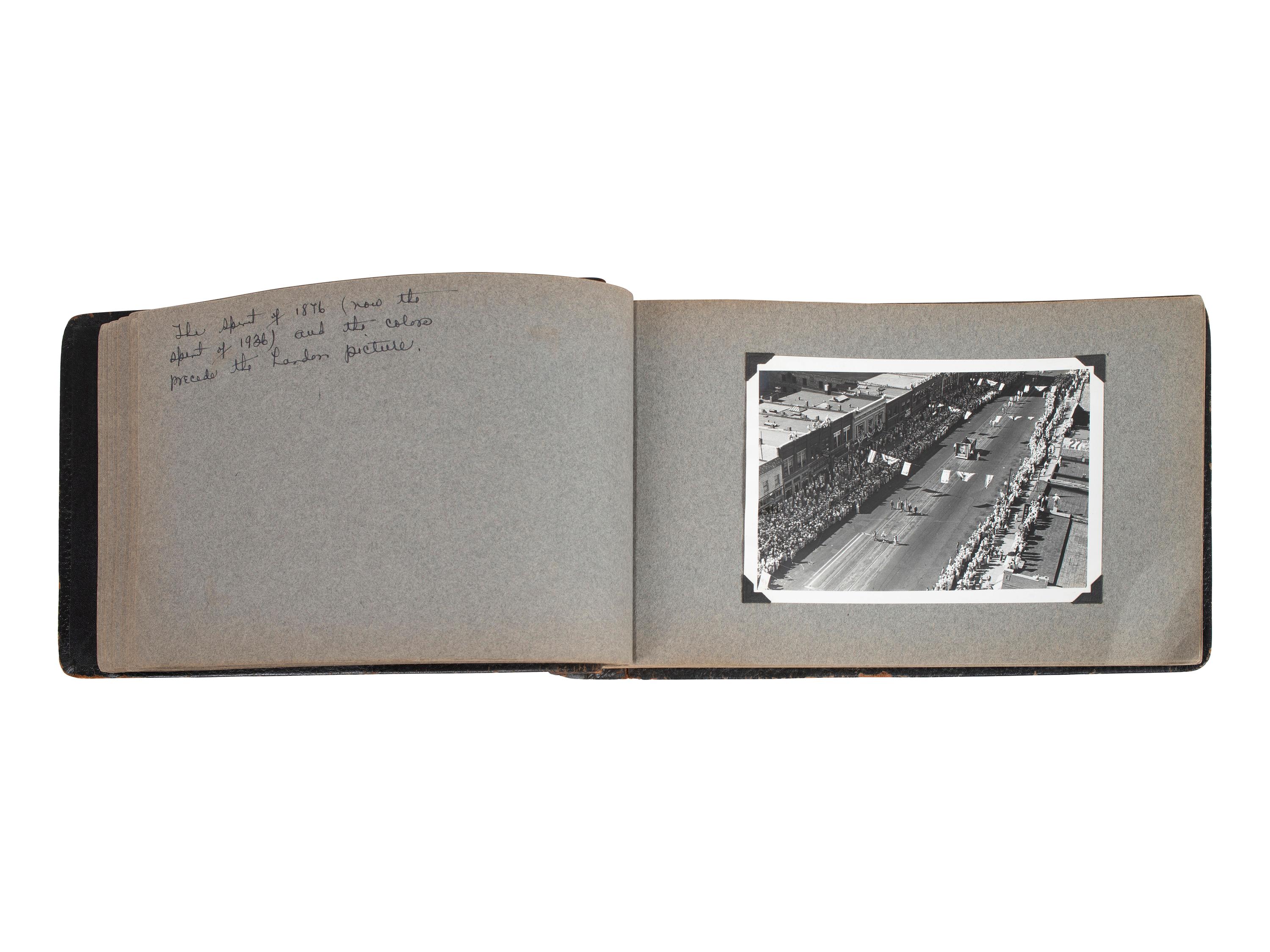 [POLITICS - 1936 ELECTION]. [LANDON, Alfred "Alf" (1887-1987)]. Photographic album from an Alf Landon Parade.