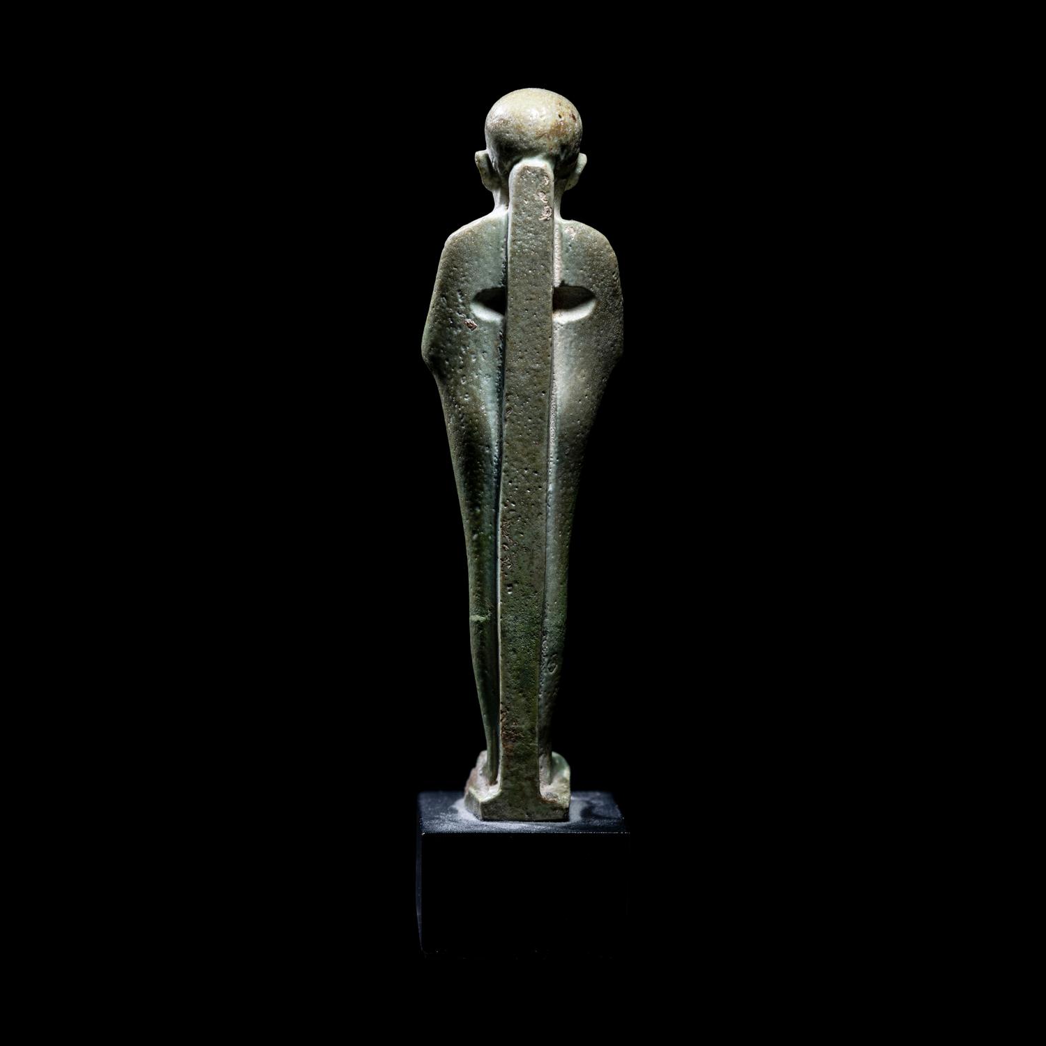 An Egyptian Faience Statuette of Ptah