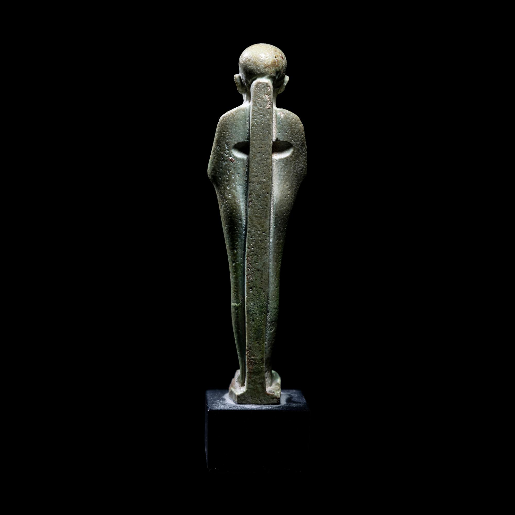 An Egyptian Faience Statuette of Ptah