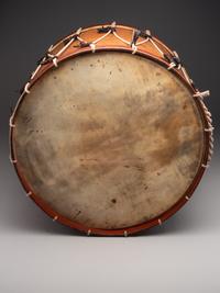[CIVIL WAR]. Regulation US Infantry bass drum with beater. Manufactured by Horstmann Brothers Co., Philadelphia.