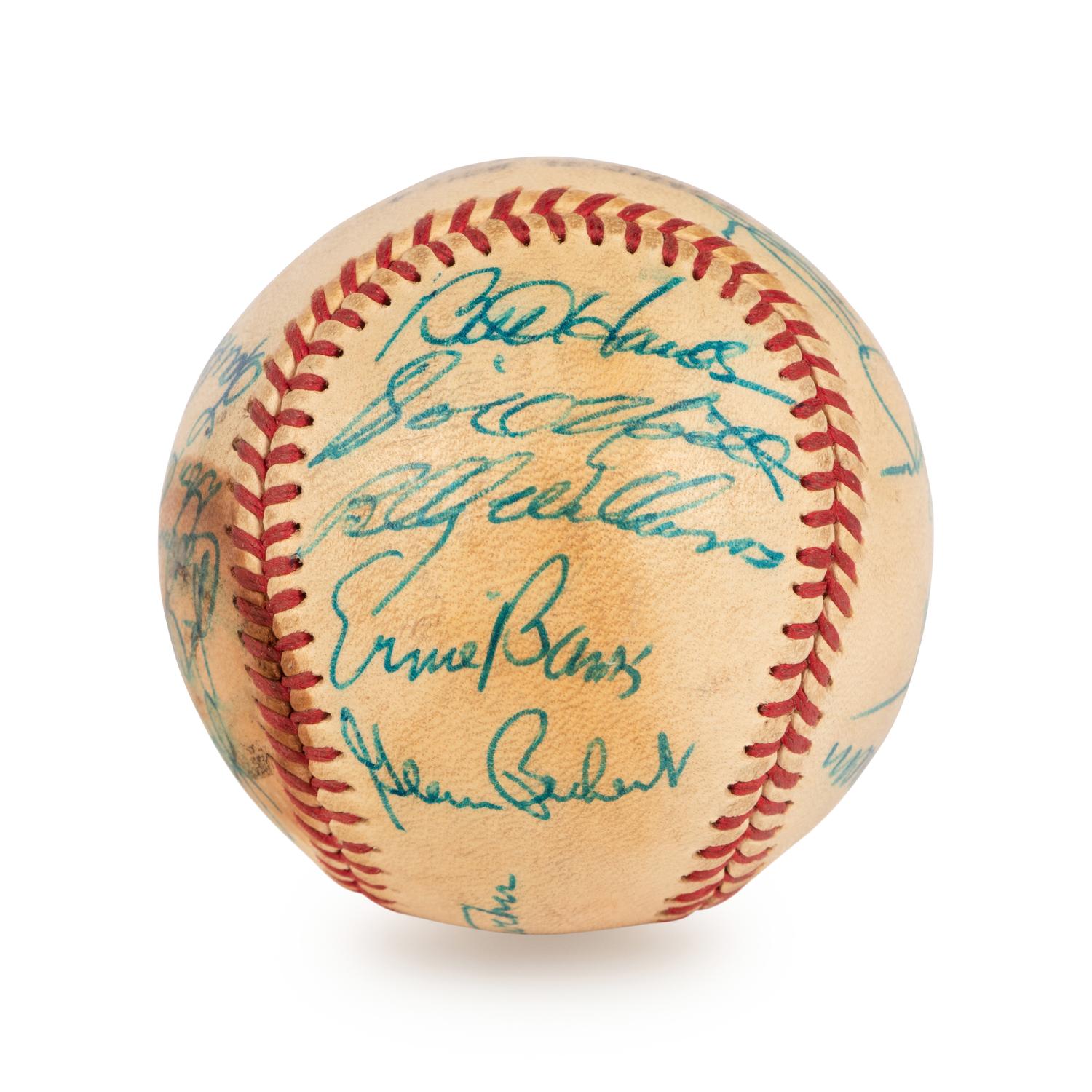 A 1972 Chicago Cubs Team Signed Autograph Baseball (Ernie Banks' Final Season)
