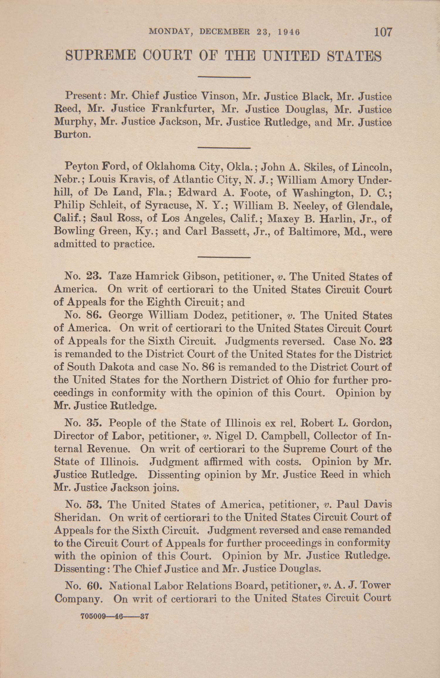 [Americana] [Supreme Court] Bright, Clarence E. Personal Archive of Letters and Ephemera