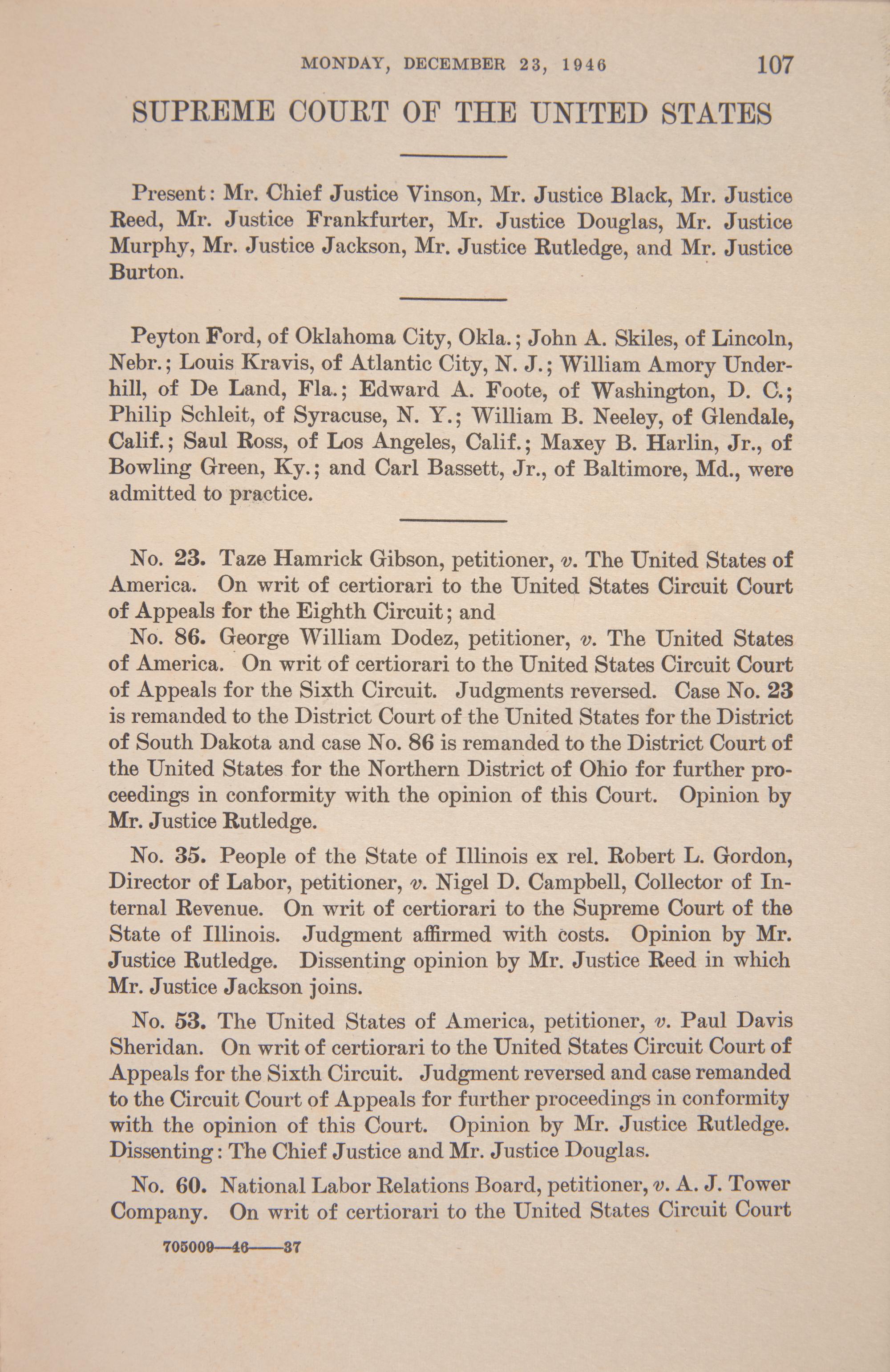 [Americana] [Supreme Court] Bright, Clarence E. Personal Archive of Letters and Ephemera