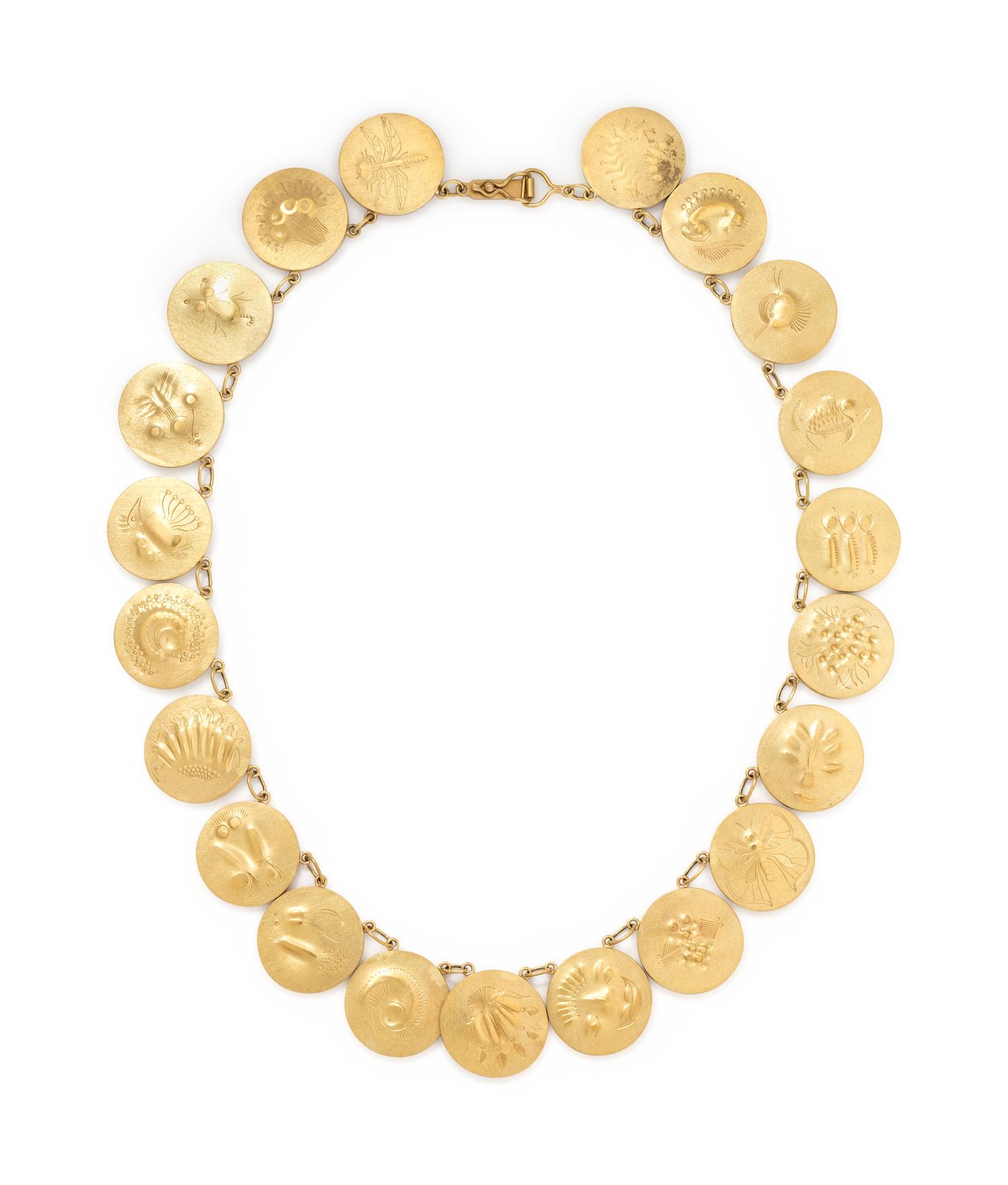 MODERNIST, YELLOW GOLD NECKLACE