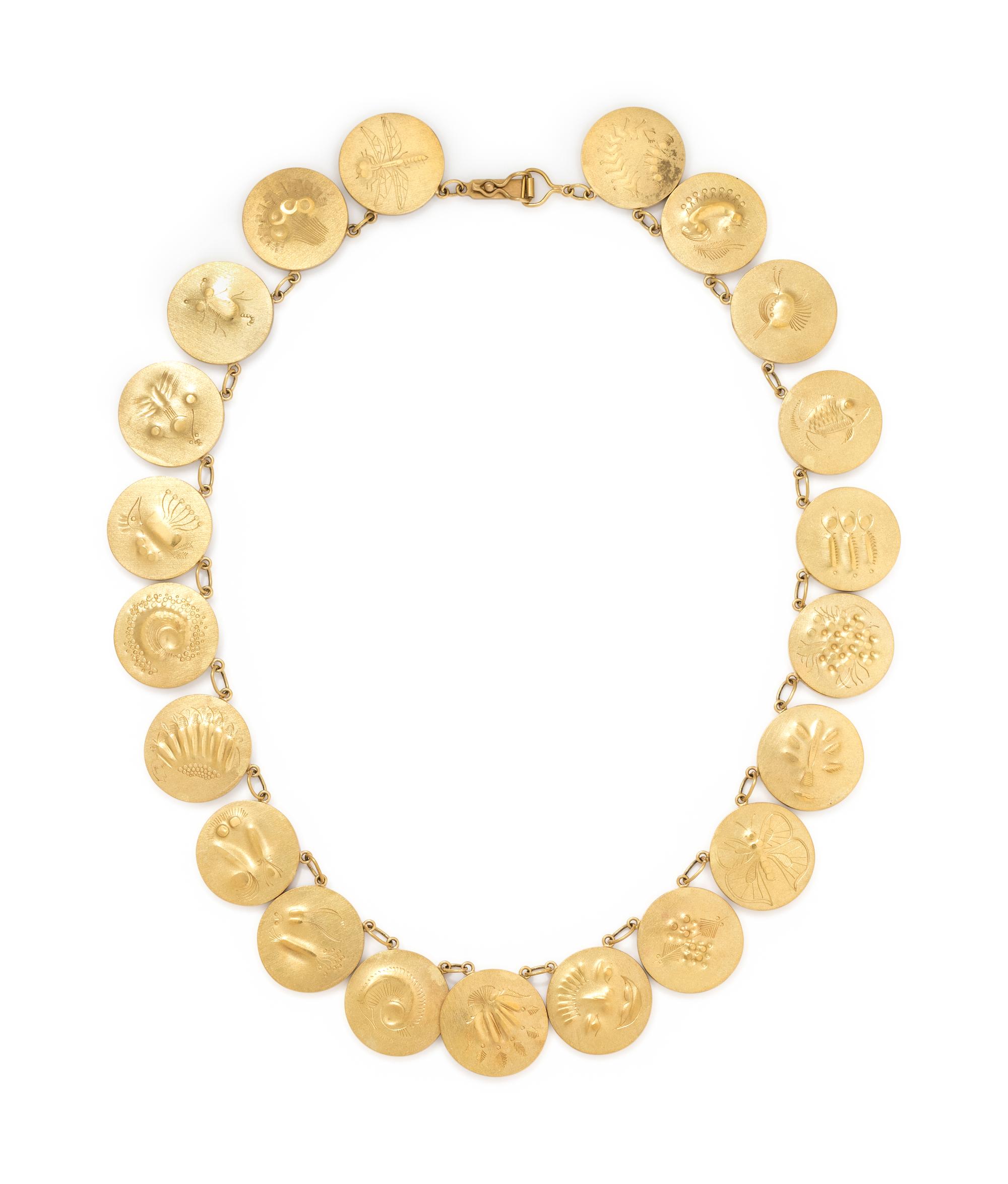 MODERNIST, YELLOW GOLD NECKLACE