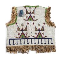 Sioux Child's Beaded Hide Vest