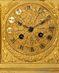 An Empire Gilt Bronze Figural Mantel Clock