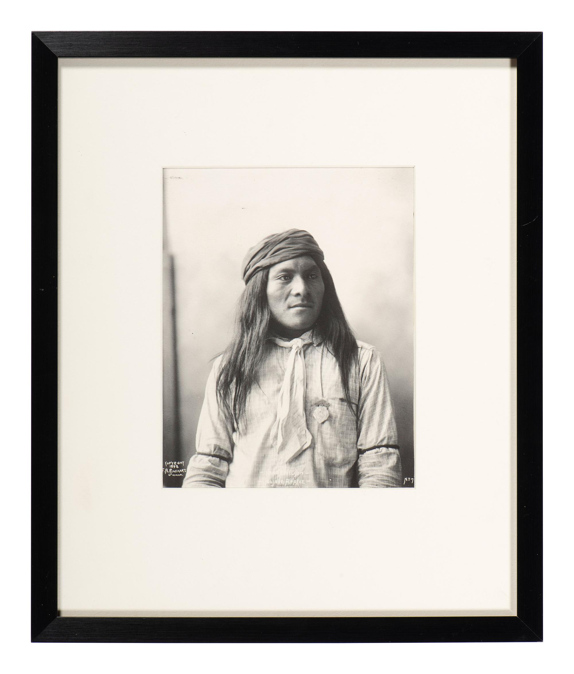 [NATIVE AMERICANS]. RINEHART, F.A. (1861-1928), photographer. A group of 2 platinum photographs, incl. Henry Wilson and Six Toes. Omaha, NE, 1898-1899.