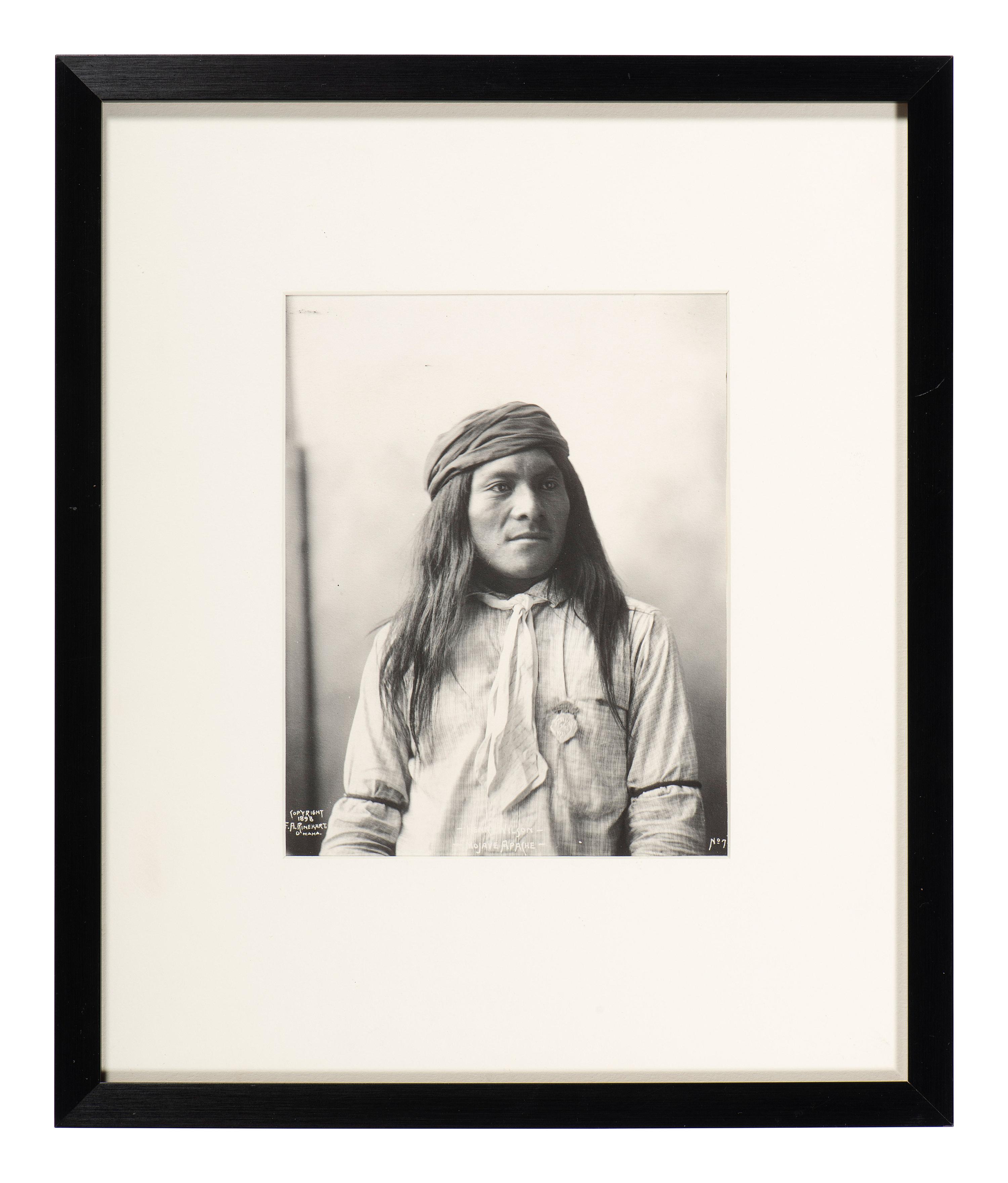 [NATIVE AMERICANS]. RINEHART, F.A. (1861-1928), photographer. A group of 2 platinum photographs, incl. Henry Wilson and Six Toes. Omaha, NE, 1898-1899.