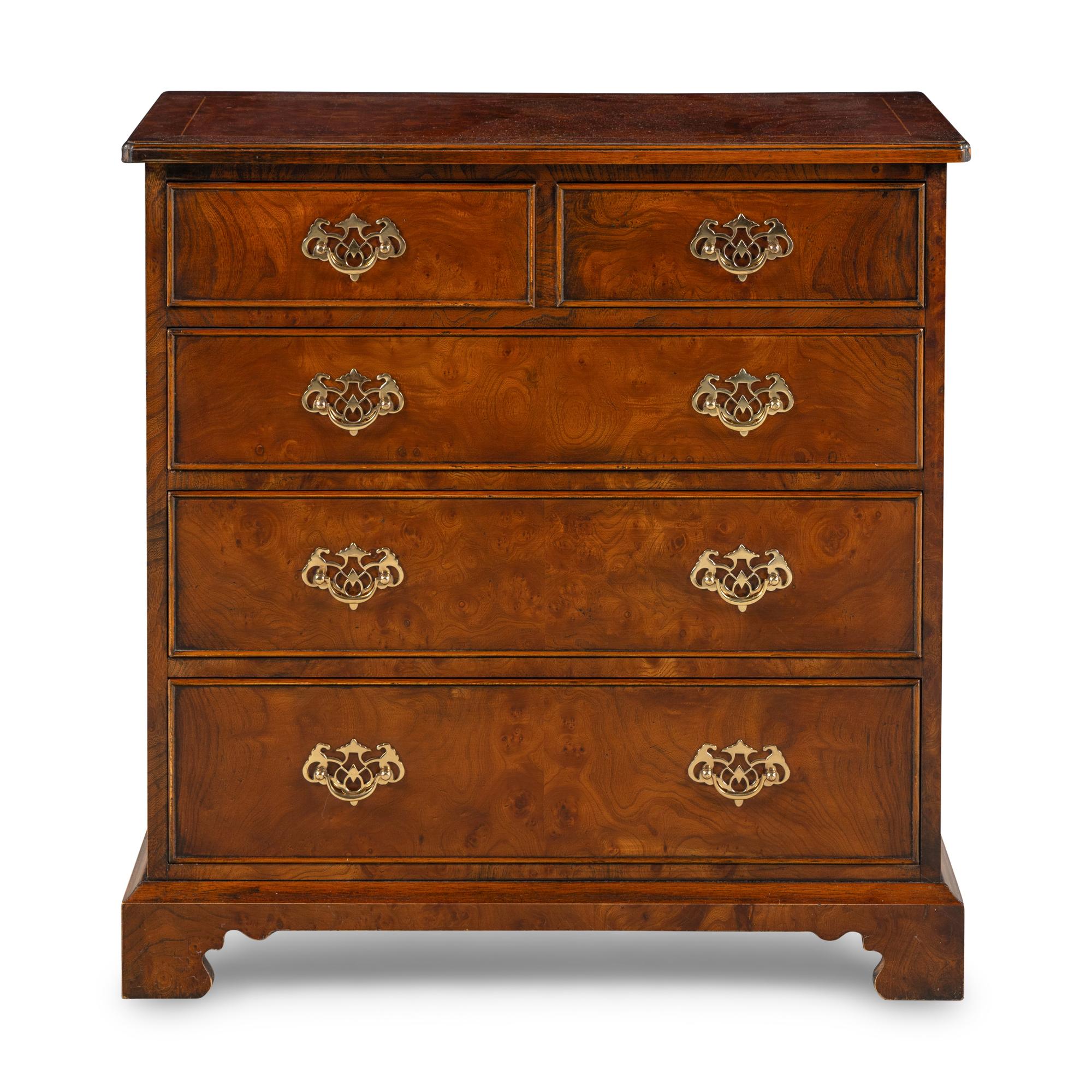 A George II Style Walnut Chest of Drawers