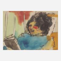 Red Grooms (American, B. 1937) Portrait Of Mimi for Esther