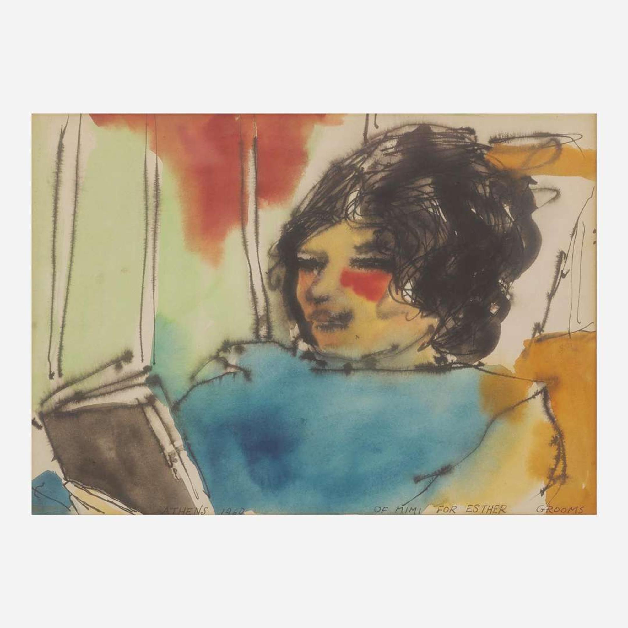 Red Grooms (American, B. 1937) Portrait Of Mimi for Esther