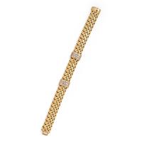 TIFFANY & CO., YELLOW GOLD AND DIAMOND 'VANNERIE' BRACELET