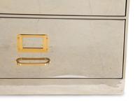 A Chrome-Veneered Bedside Cabinet