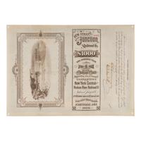 Morgan, John Pierpont (1837-1913). Document signed on verso ("J. Pierpont Morgan"), New York, 30 June 1886.