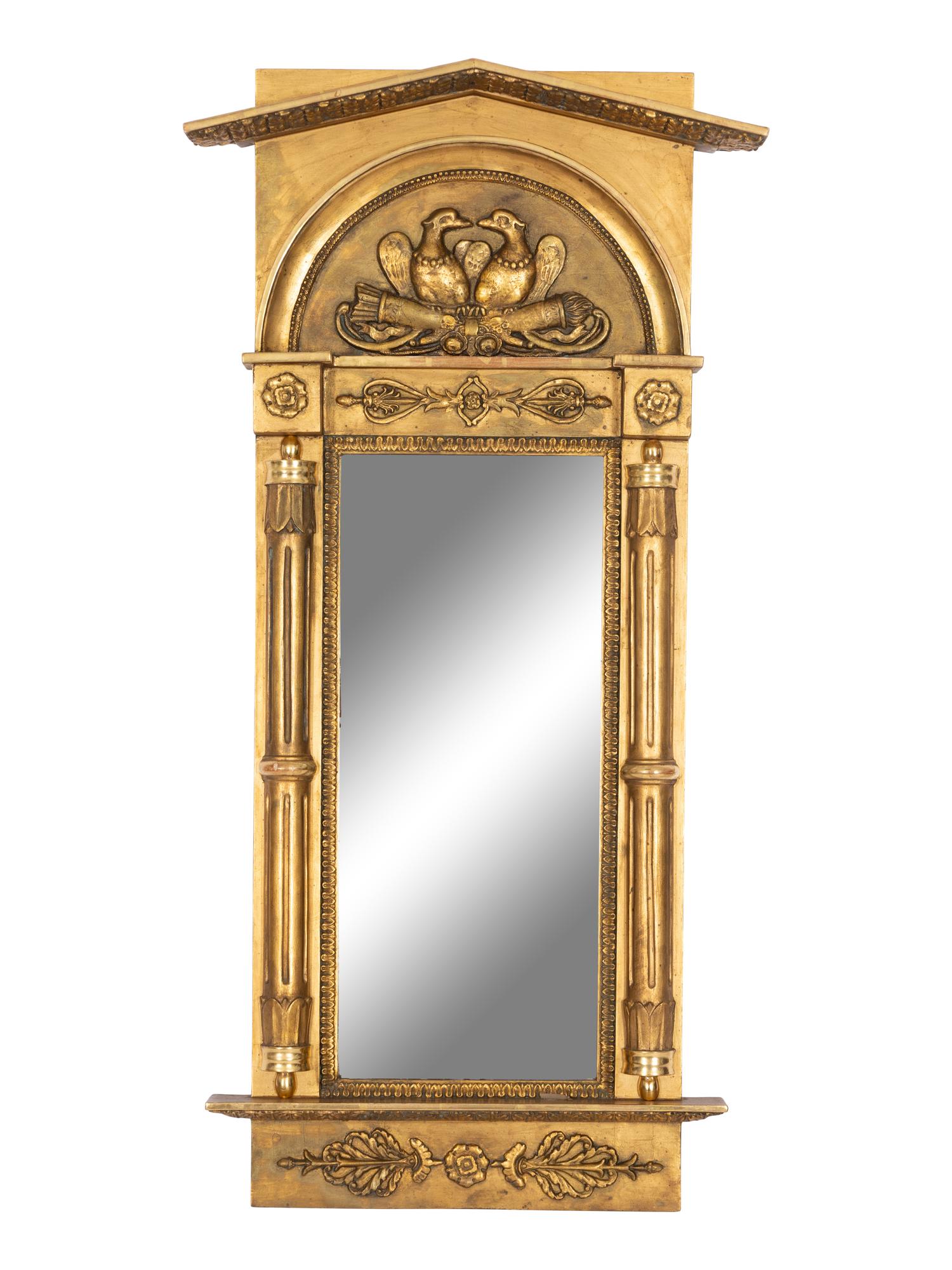 A Swedish Neoclassical Giltwood Pier Mirror