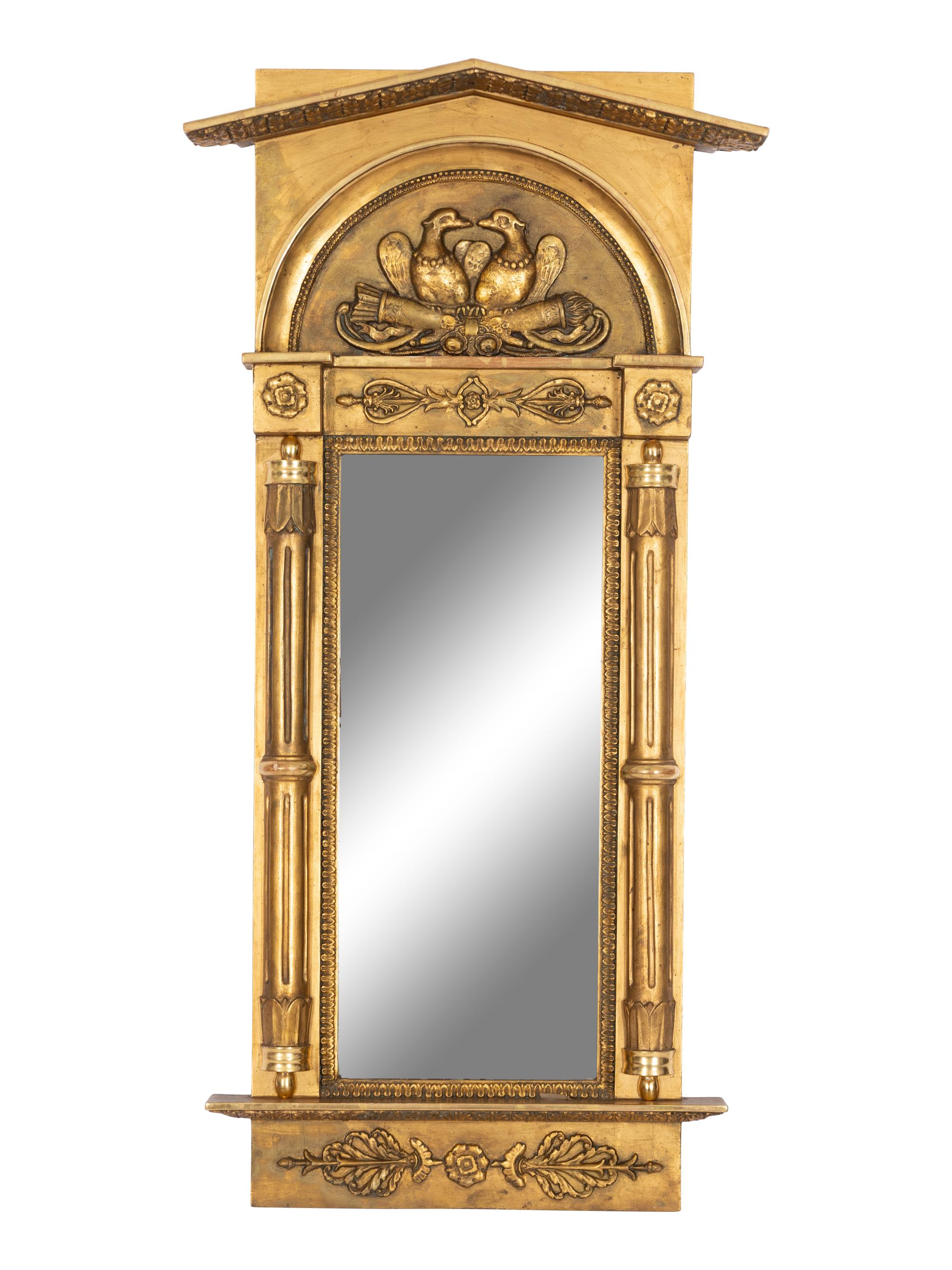A Swedish Neoclassical Giltwood Pier Mirror