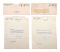 JOHNSON, Lyndon B. (1908-1973). Letters signed ("Lyndon B. Johnson"), most as Senate Majority Whip.