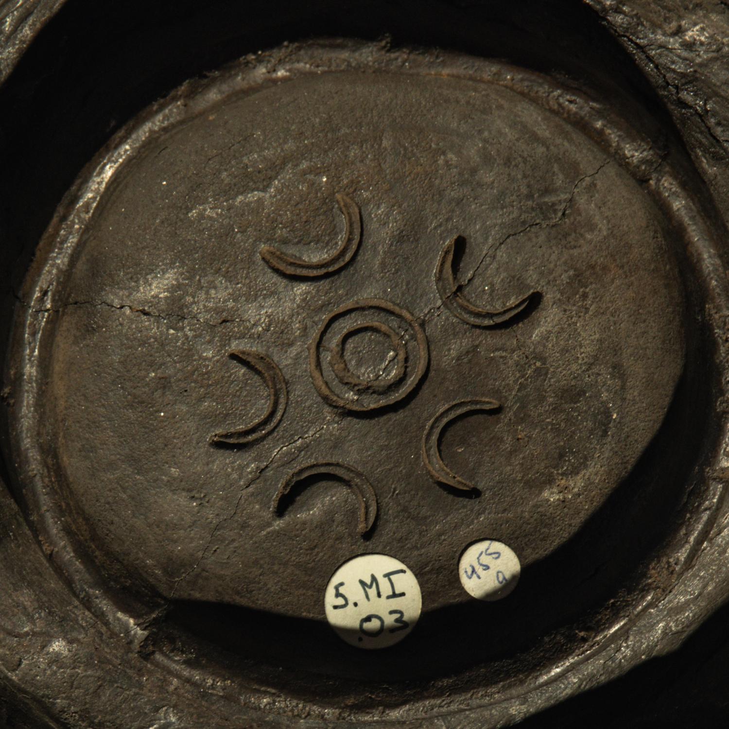 Two Anglo-Saxon Black-Ware Cinerary Urns