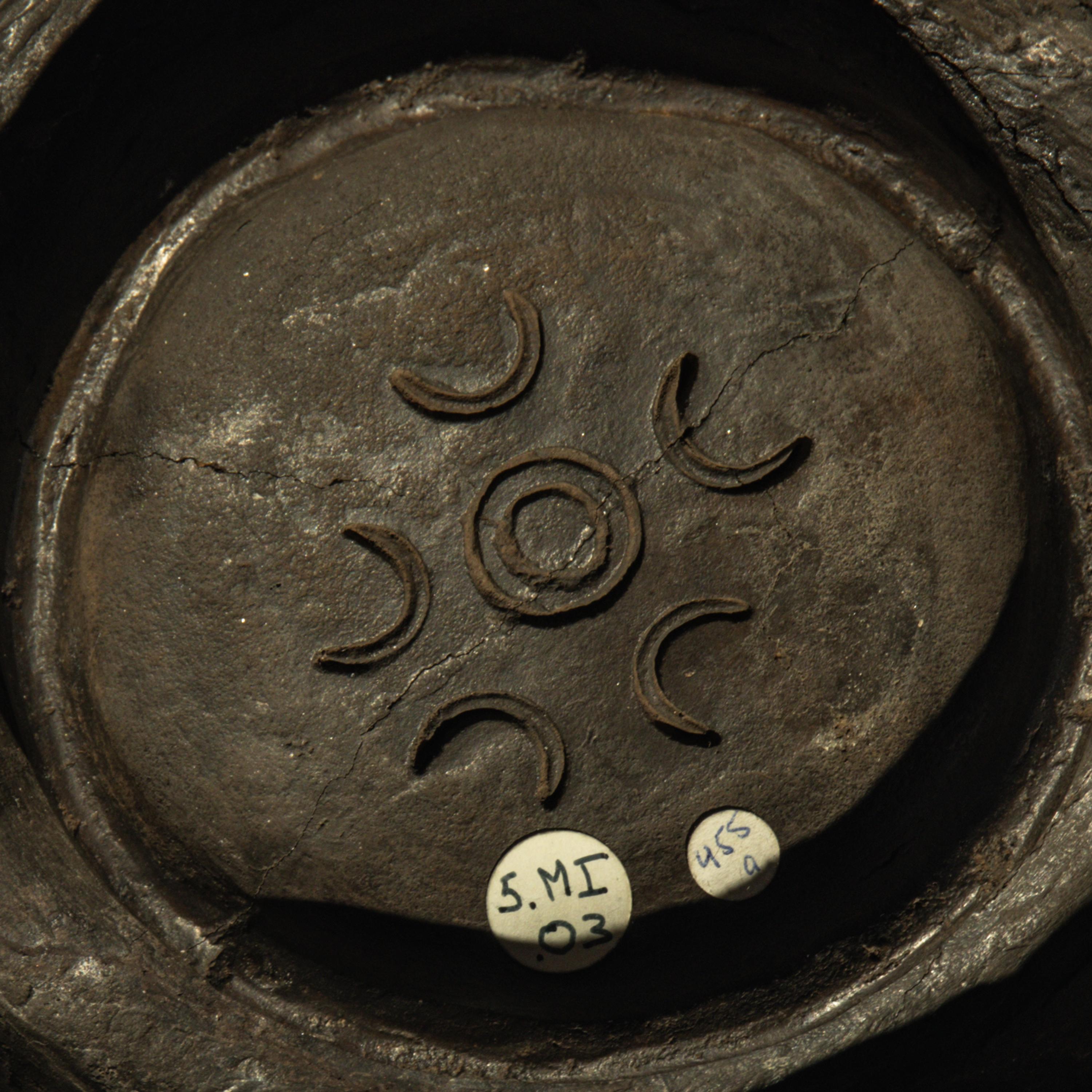 Two Anglo-Saxon Black-Ware Cinerary Urns