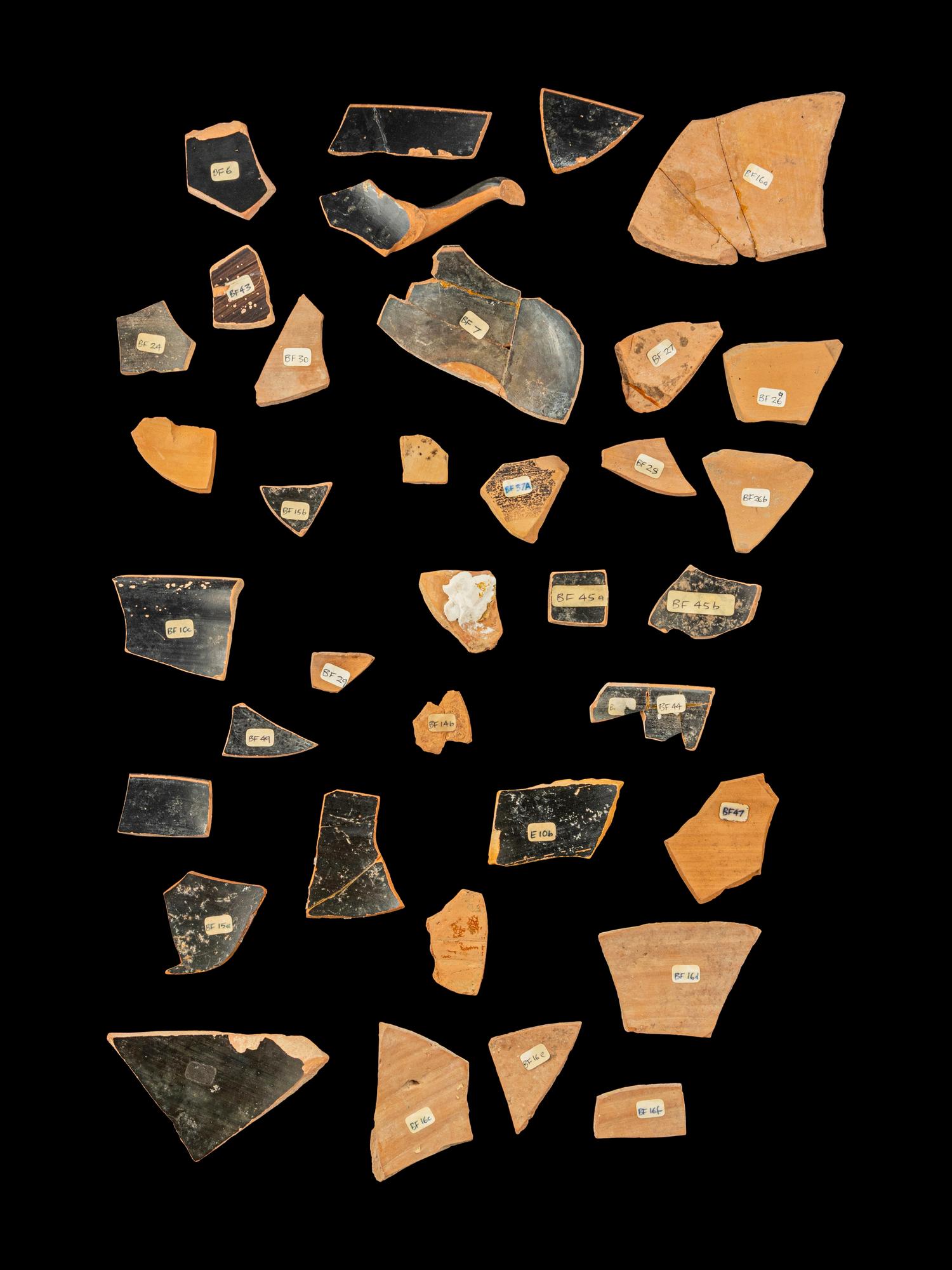 36 Attic Black-Figured Vase Fragments