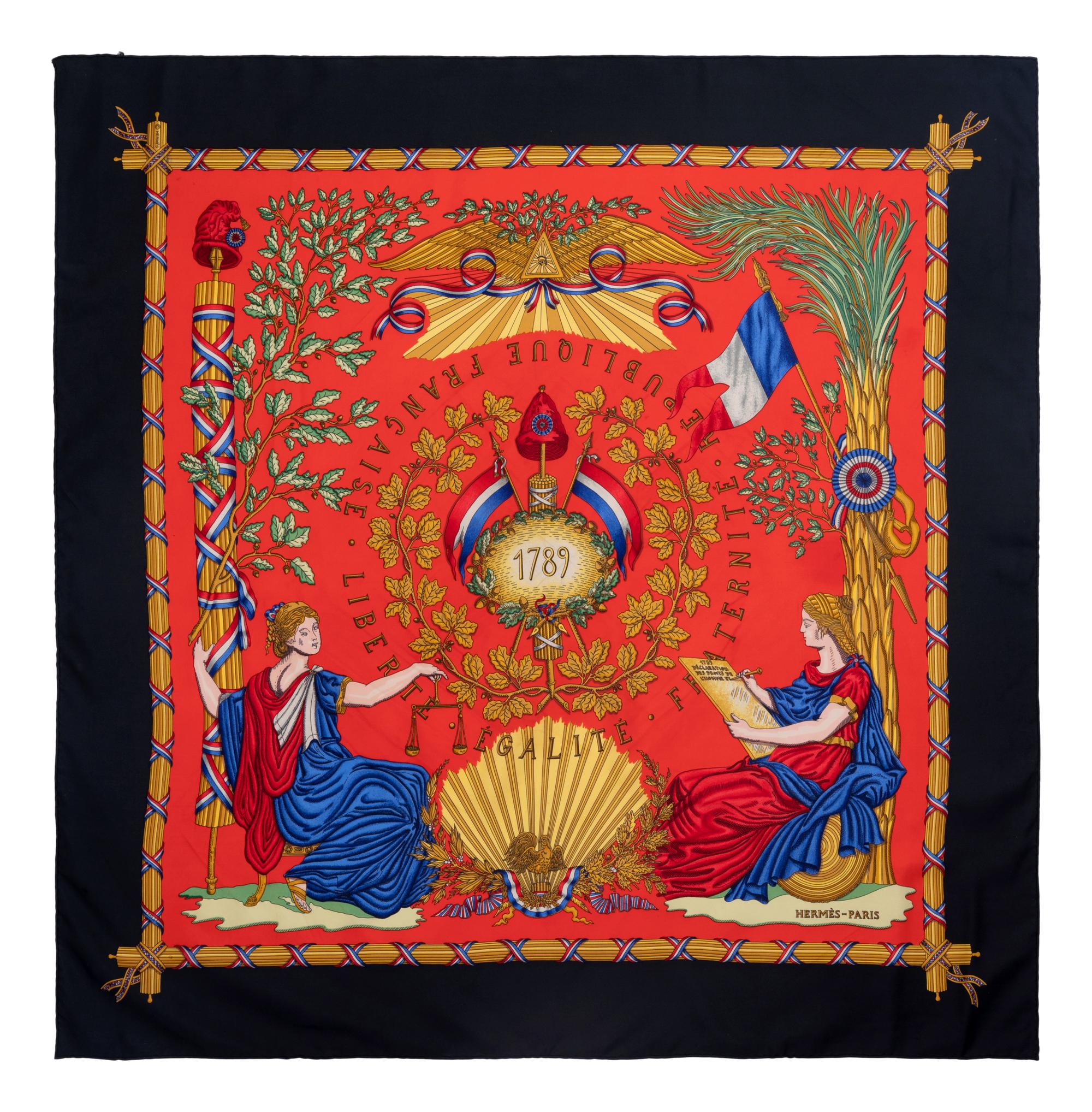 Three Hermès 90cm Silk Scarves