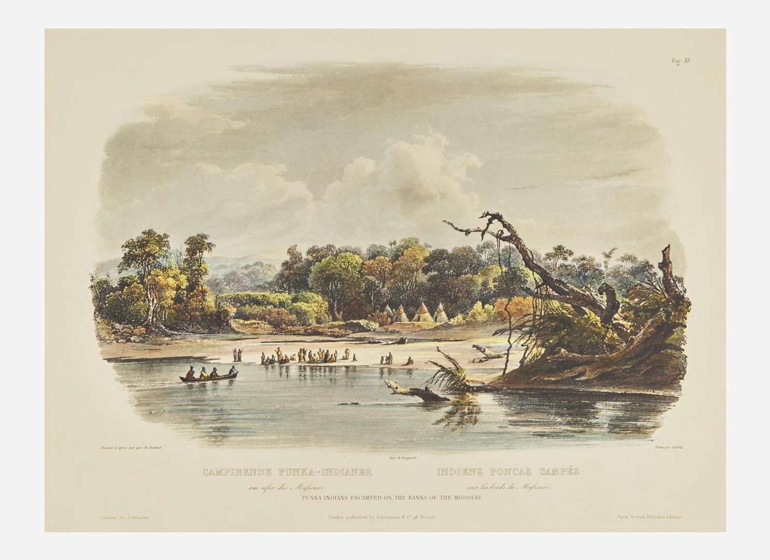 [Native-Americana] Bodmer, Karl: Campirende Punka-Indianer...Punka Indians Encamped on the Banks of the Missouri
