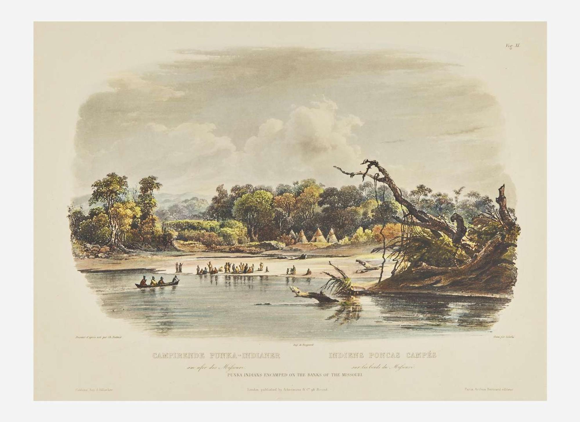 [Native-Americana] Bodmer, Karl: Campirende Punka-Indianer...Punka Indians Encamped on the Banks of the Missouri