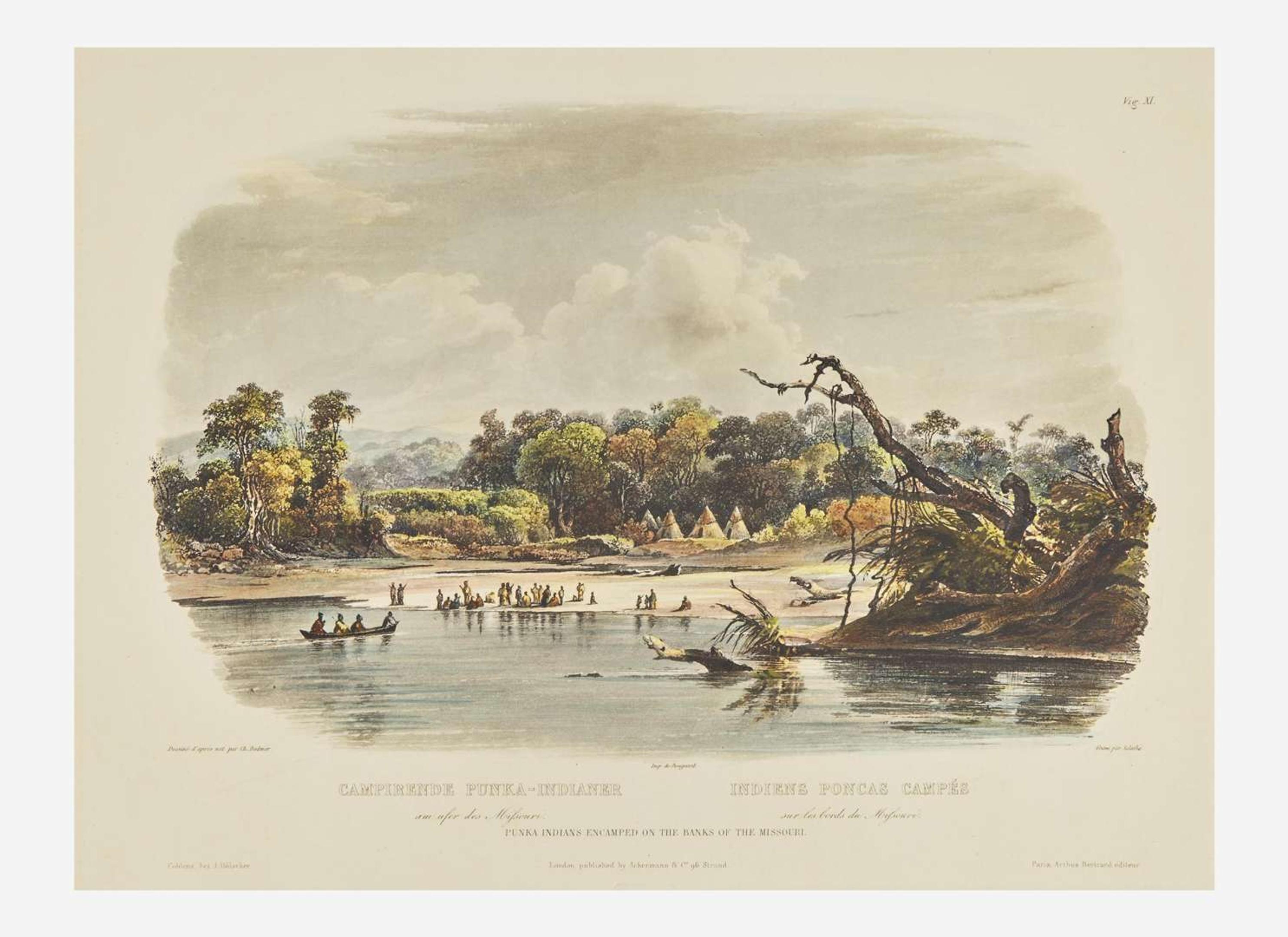 [Native-Americana] Bodmer, Karl: Campirende Punka-Indianer...Punka Indians Encamped on the Banks of the Missouri