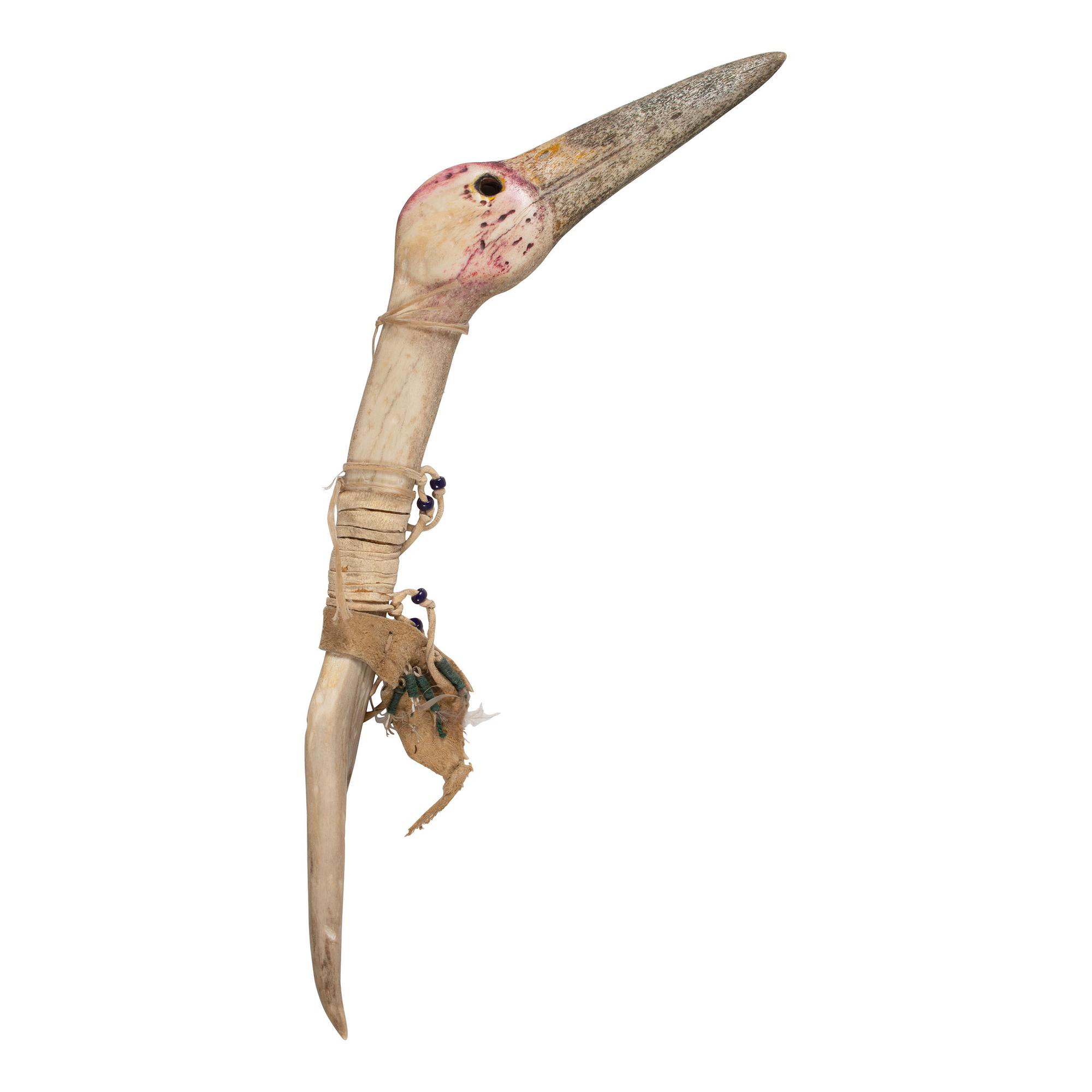 Southern Plains Carved Antler Dance Wand