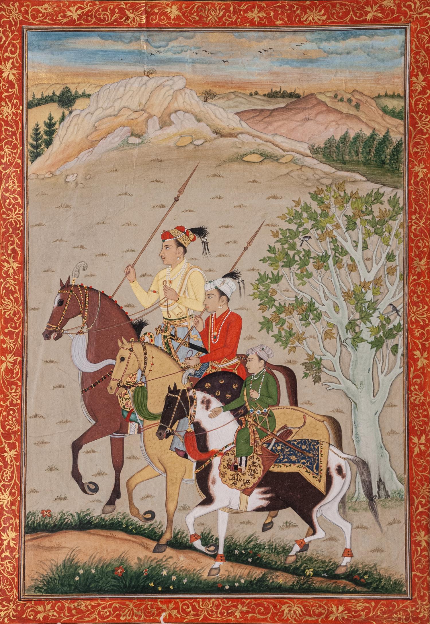 Three Indian Miniature Paintings