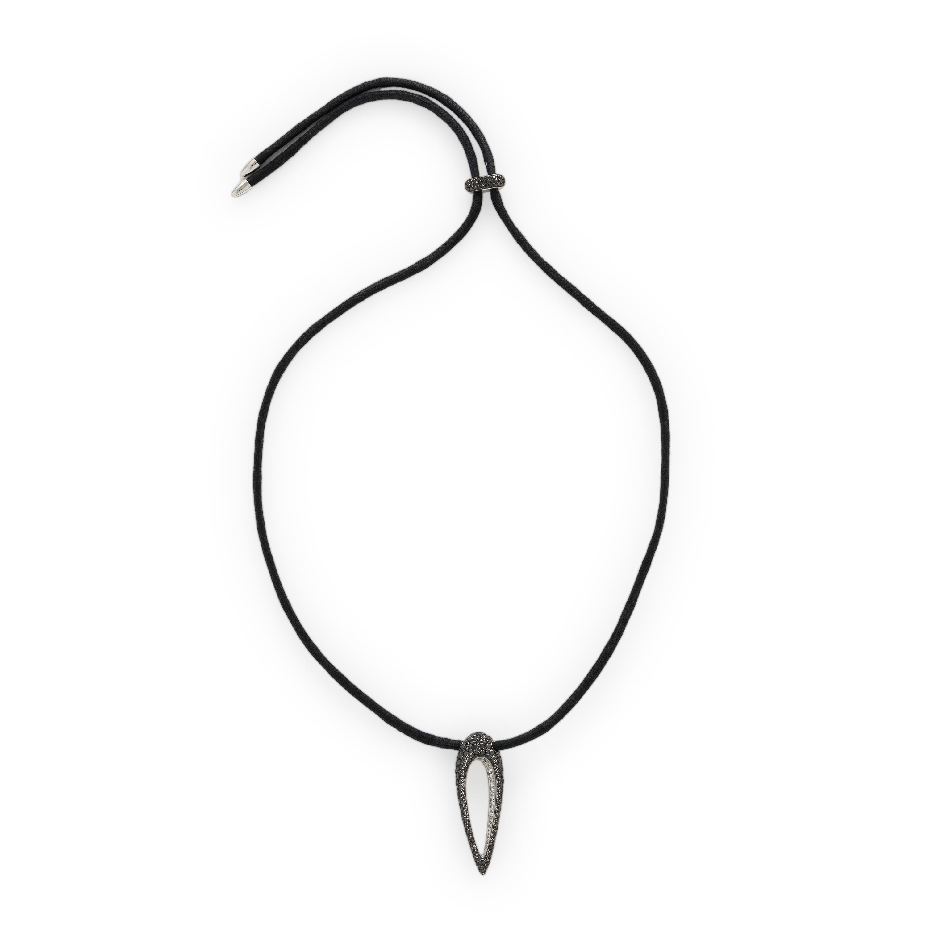 De Grisogono, 'Polina', Diamond, Black Diamond, and White Gold Pendant Necklace