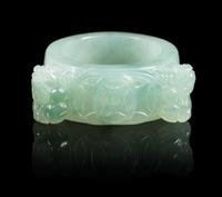 A Jadeite Ring Diameter 1 1/16 inches. — 20TH CENTURY