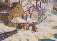 Fern Isabel Coppedge (American, 1883-1951) - Winter Village, New Hope