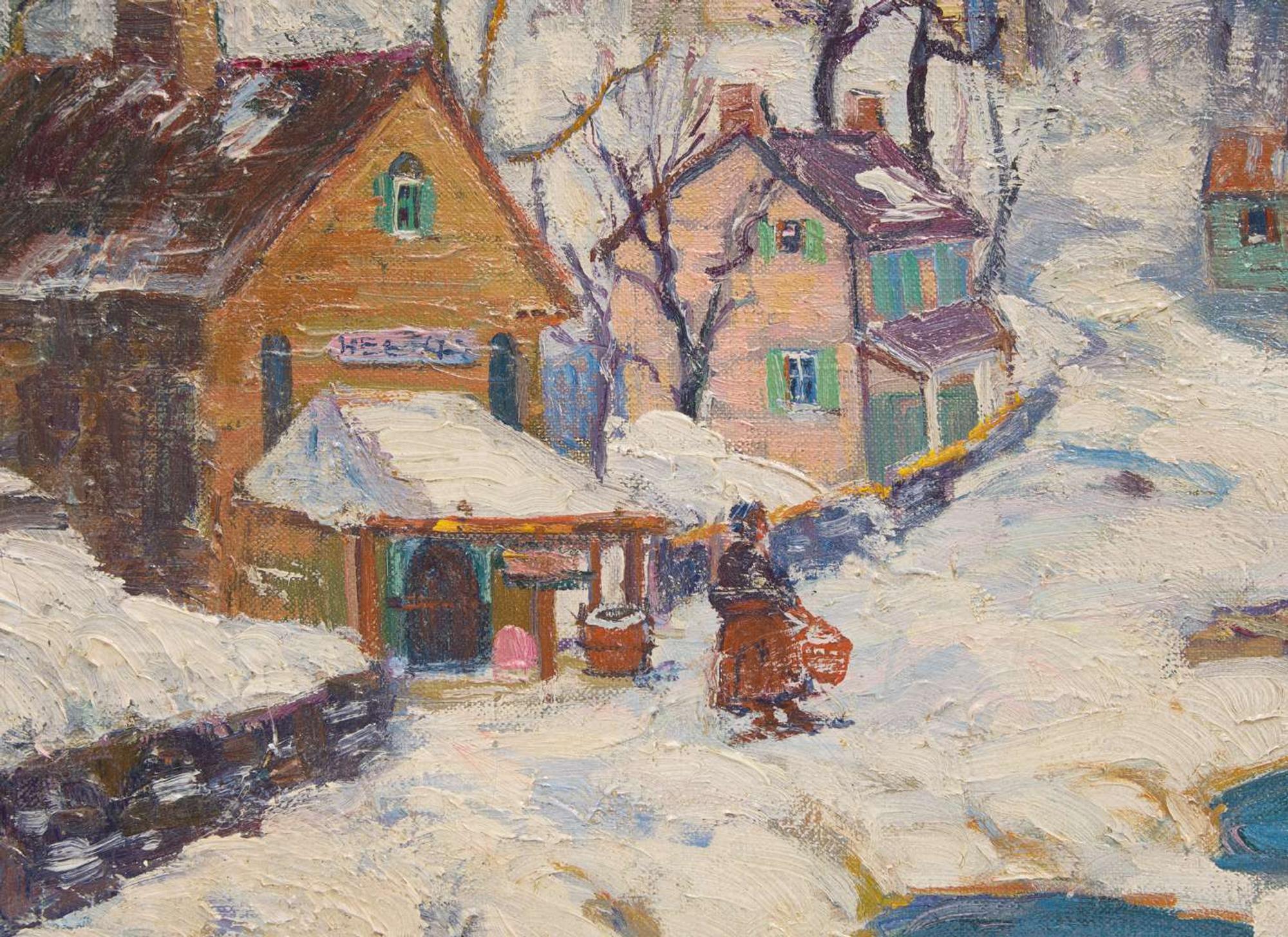 Fern Isabel Coppedge (American, 1883-1951) - Winter Village, New Hope