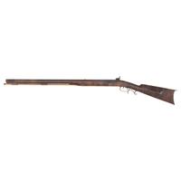Percussion Plains Rifle with Brass Lock Marked Golcher & Butler Attributed to Tryon