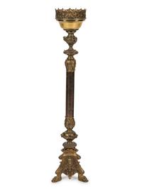 A Neoclassical Gilt Metal Pricket