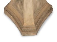 A Pair of Faux Cast Stone Trefoil Base Pedestals