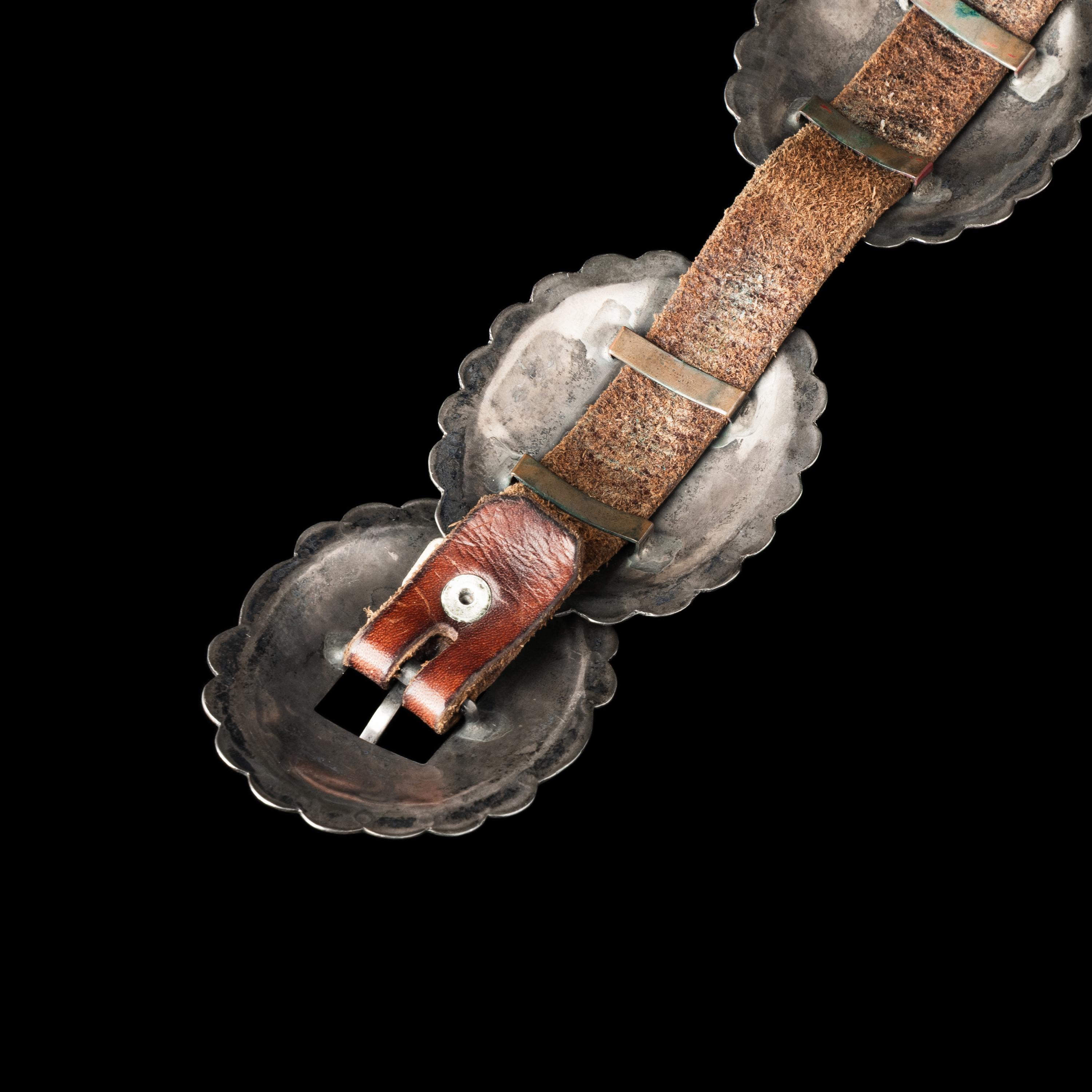 Navajo Silver Concha Belt
