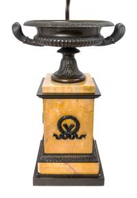 A Pair of Neoclassical Bronze Urns Height 17 1/2 inches. — 19TH/20TH CENTURY